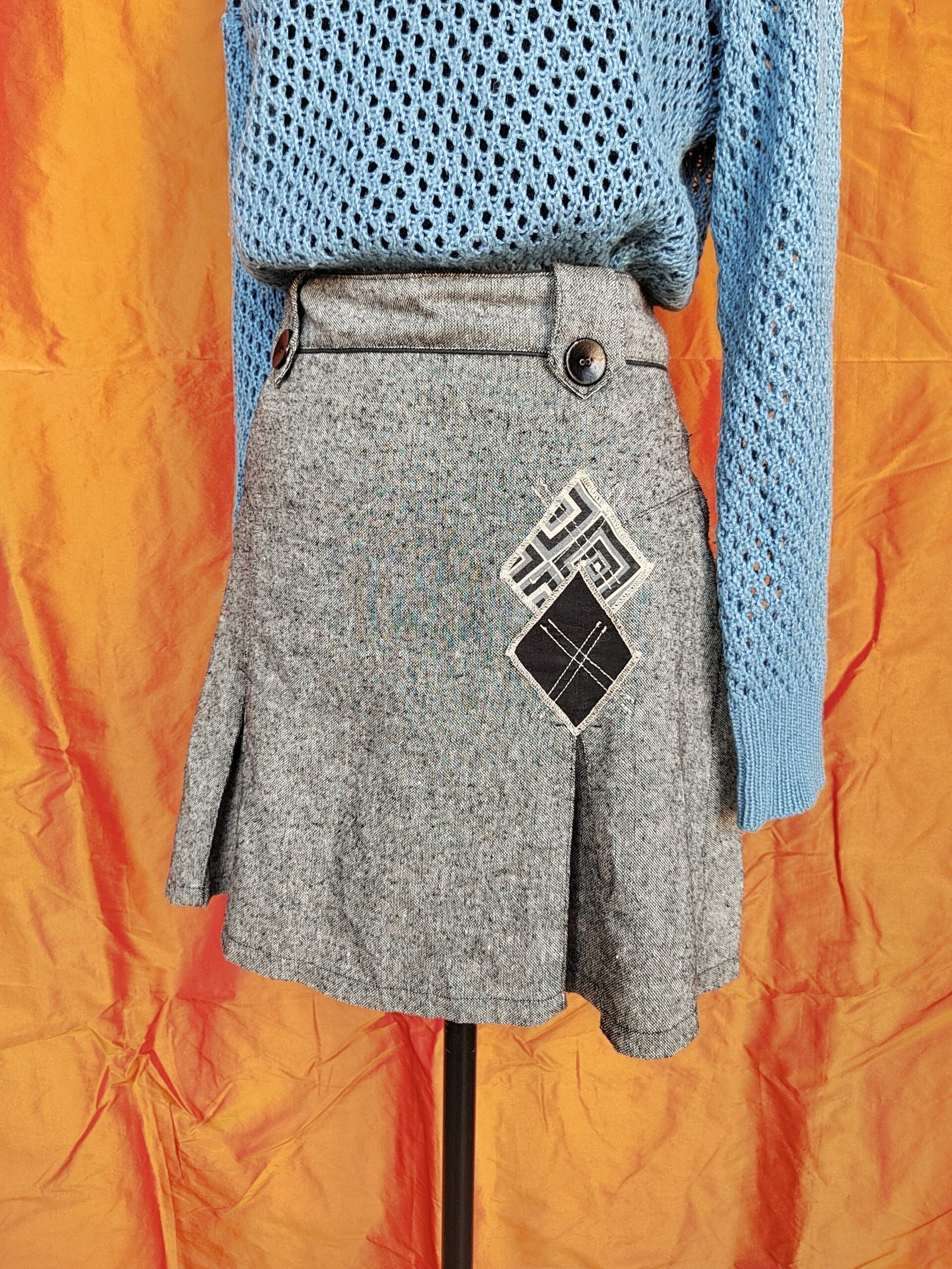 Mini-jupe à patchs - T40