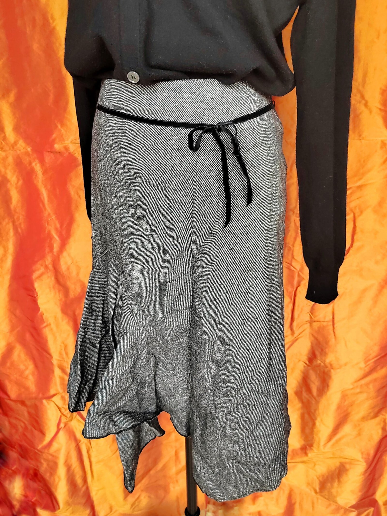 Jupe midi grise - T36