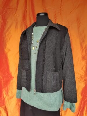 Veste en toile effet destroy - T42