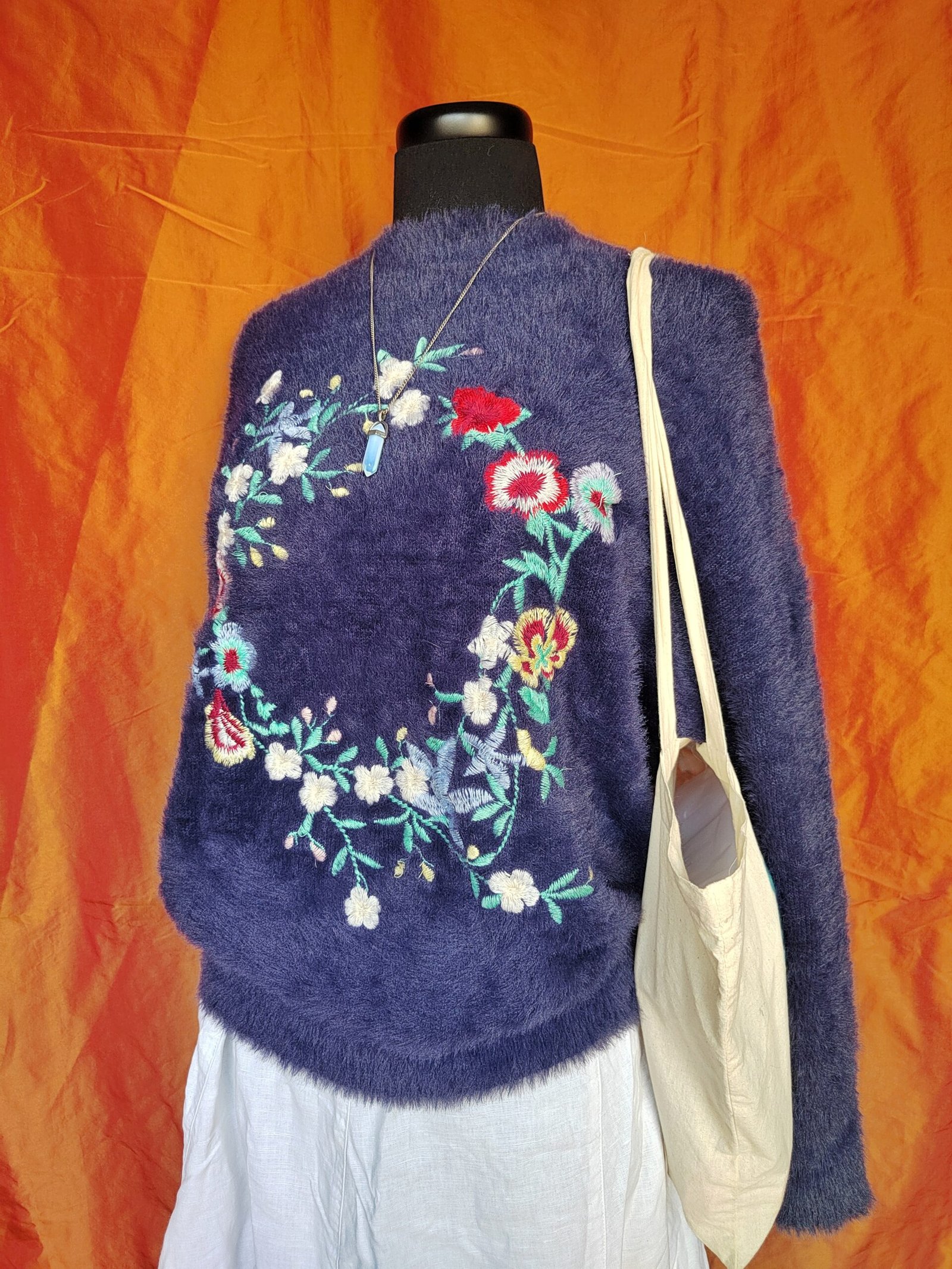 Pull bleu marine fluffy - T36/38