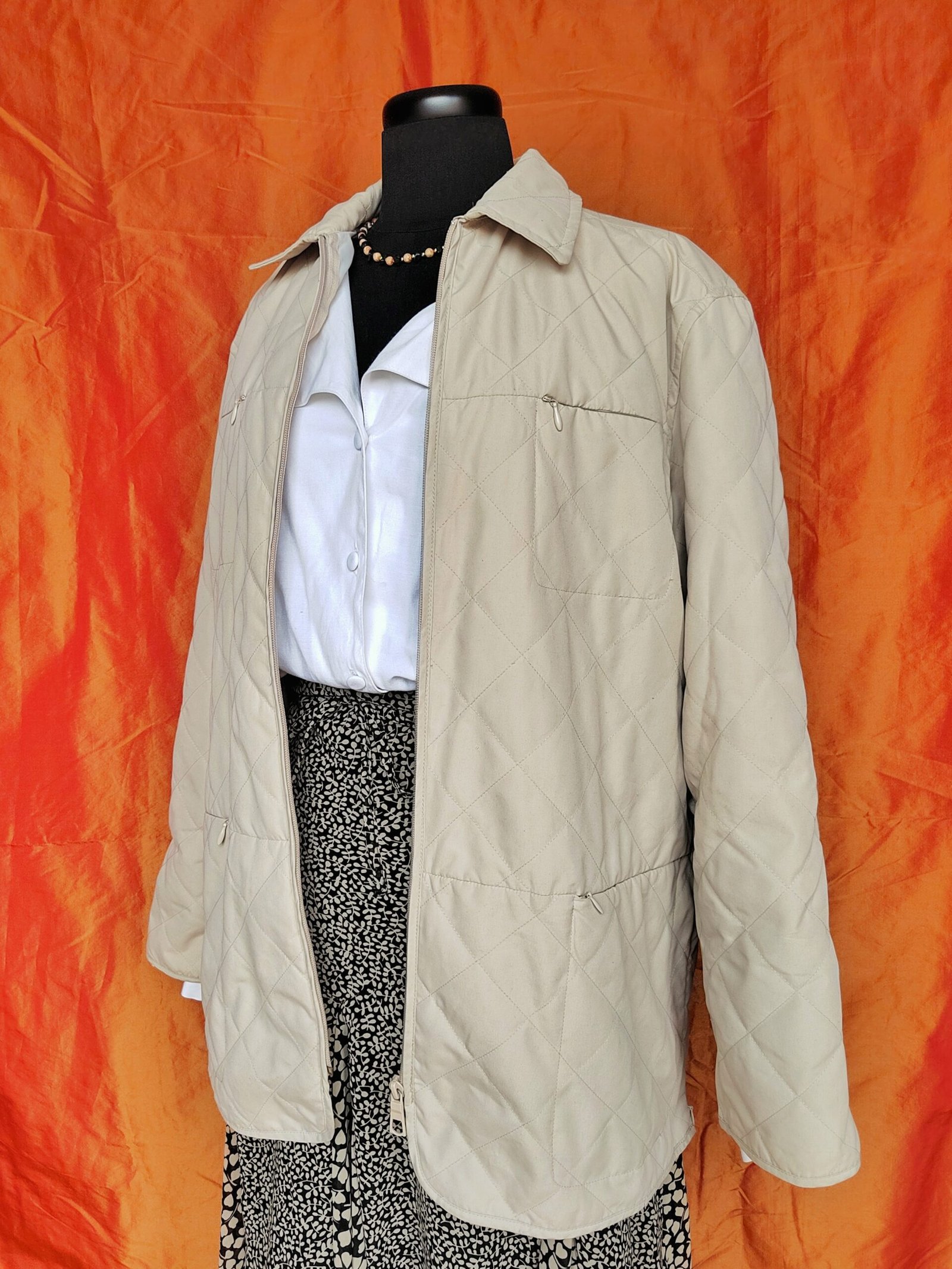 Veste beige matelassée - T40