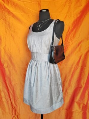 Robe grise à nœud - T40