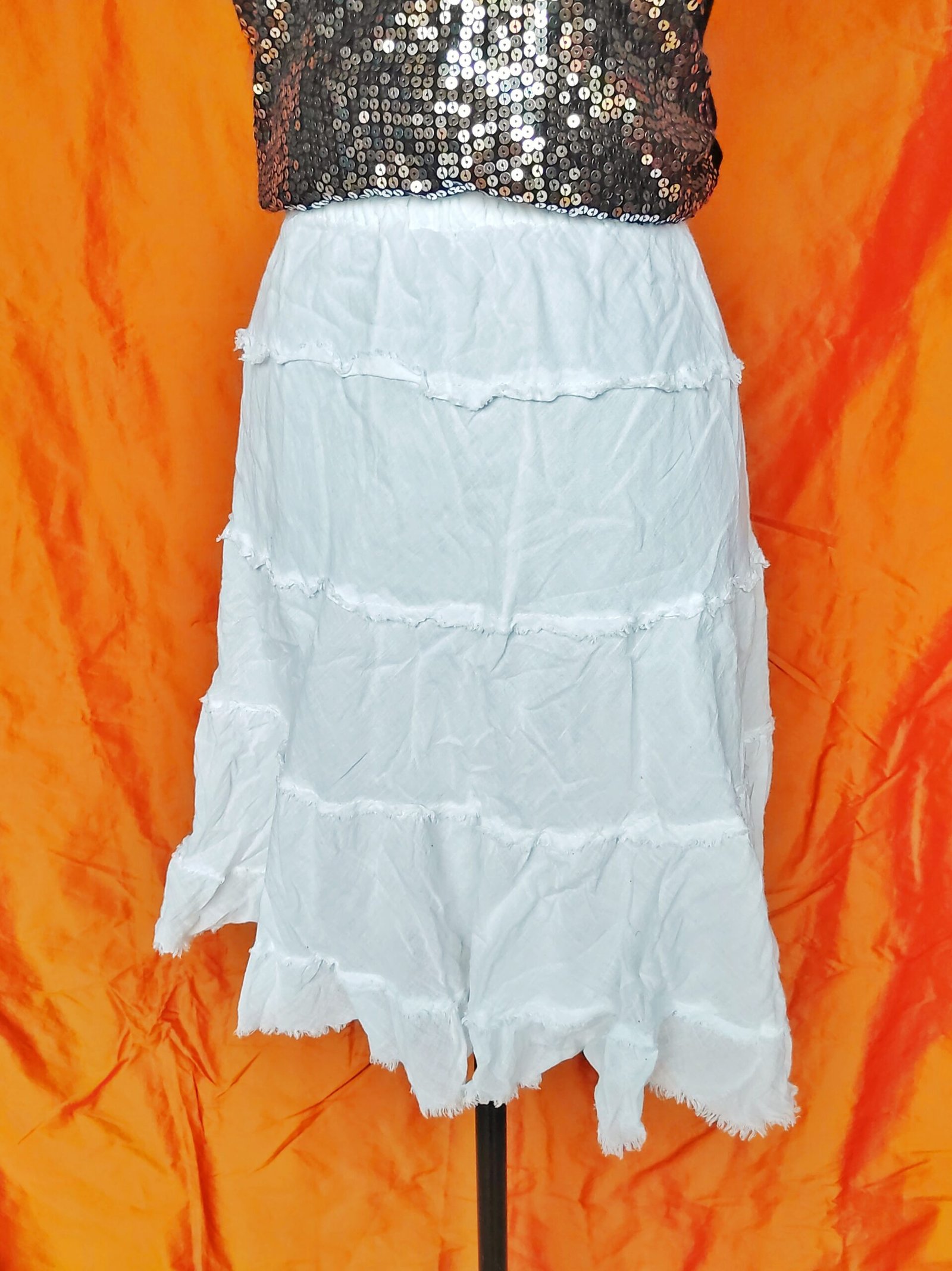 Jupe blanche bohème - T44/46