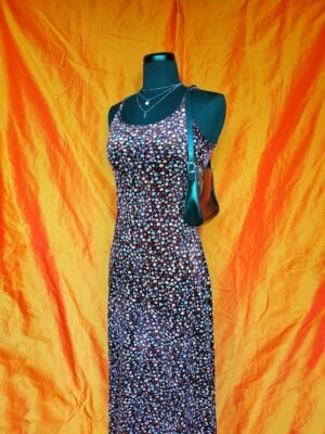 Robe longue velours fleurie - T34/36