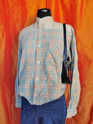 Chemise à carreaux courte upcyclée - T36/38