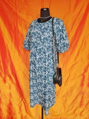 Robe longue babydoll à fleurs