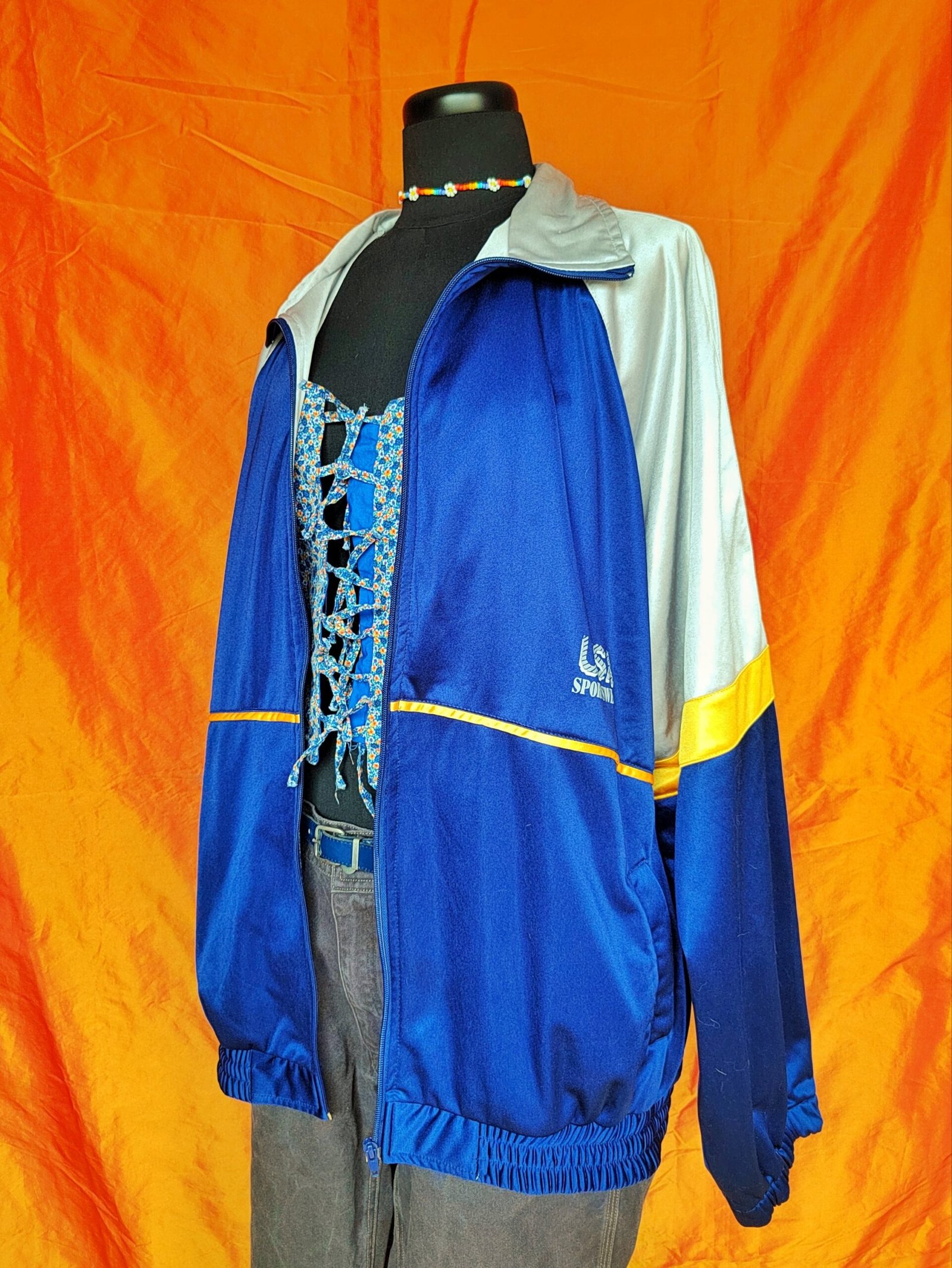 Veste de sport bleue 80's - T46/48/50