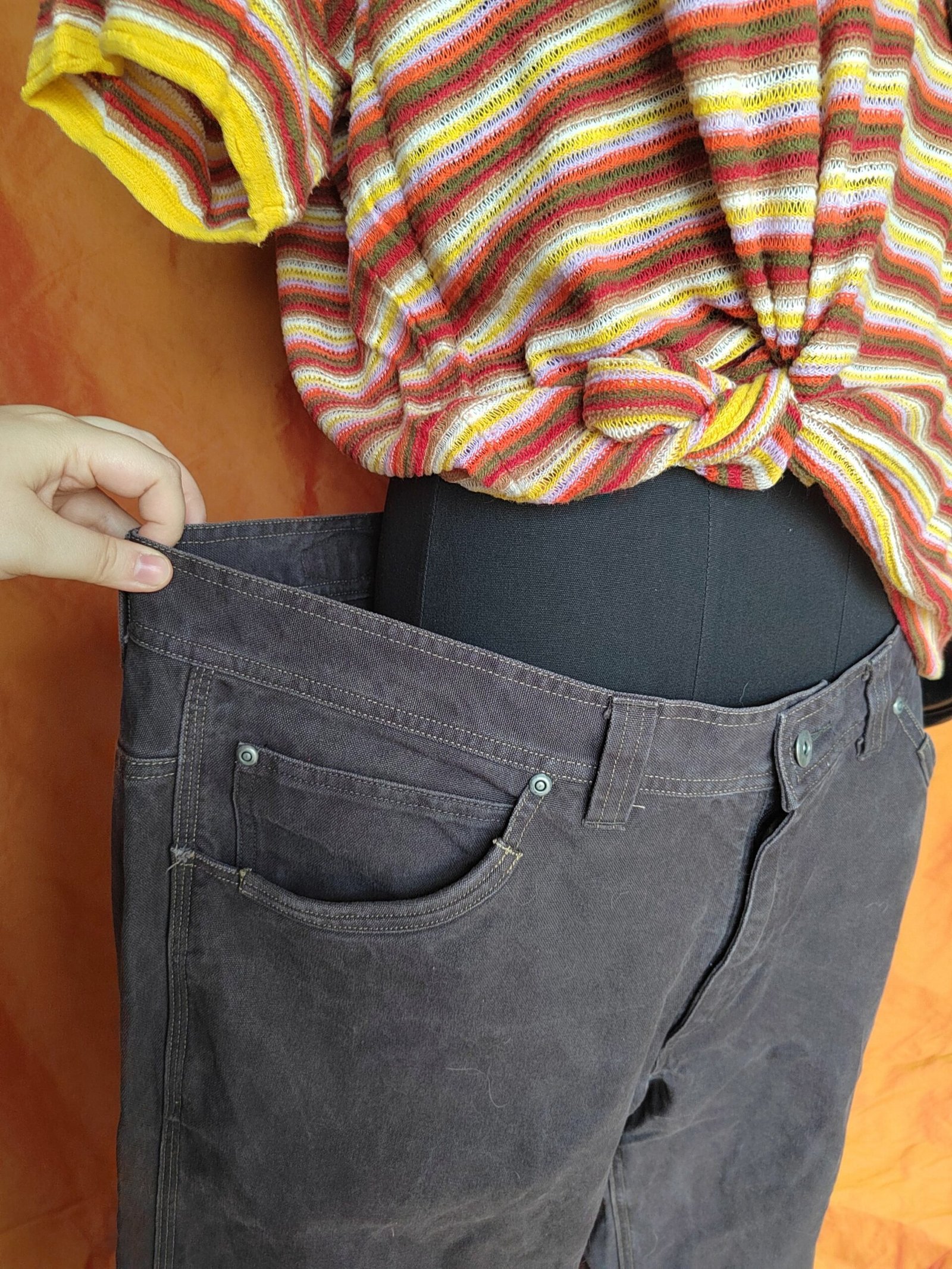 Jean marron jambes larges - T48/50 – Image 3