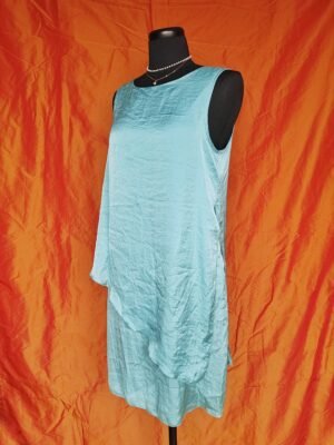 Robe en satin bleu - T38