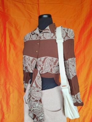 Chemise marron imprimé cachemire - T38