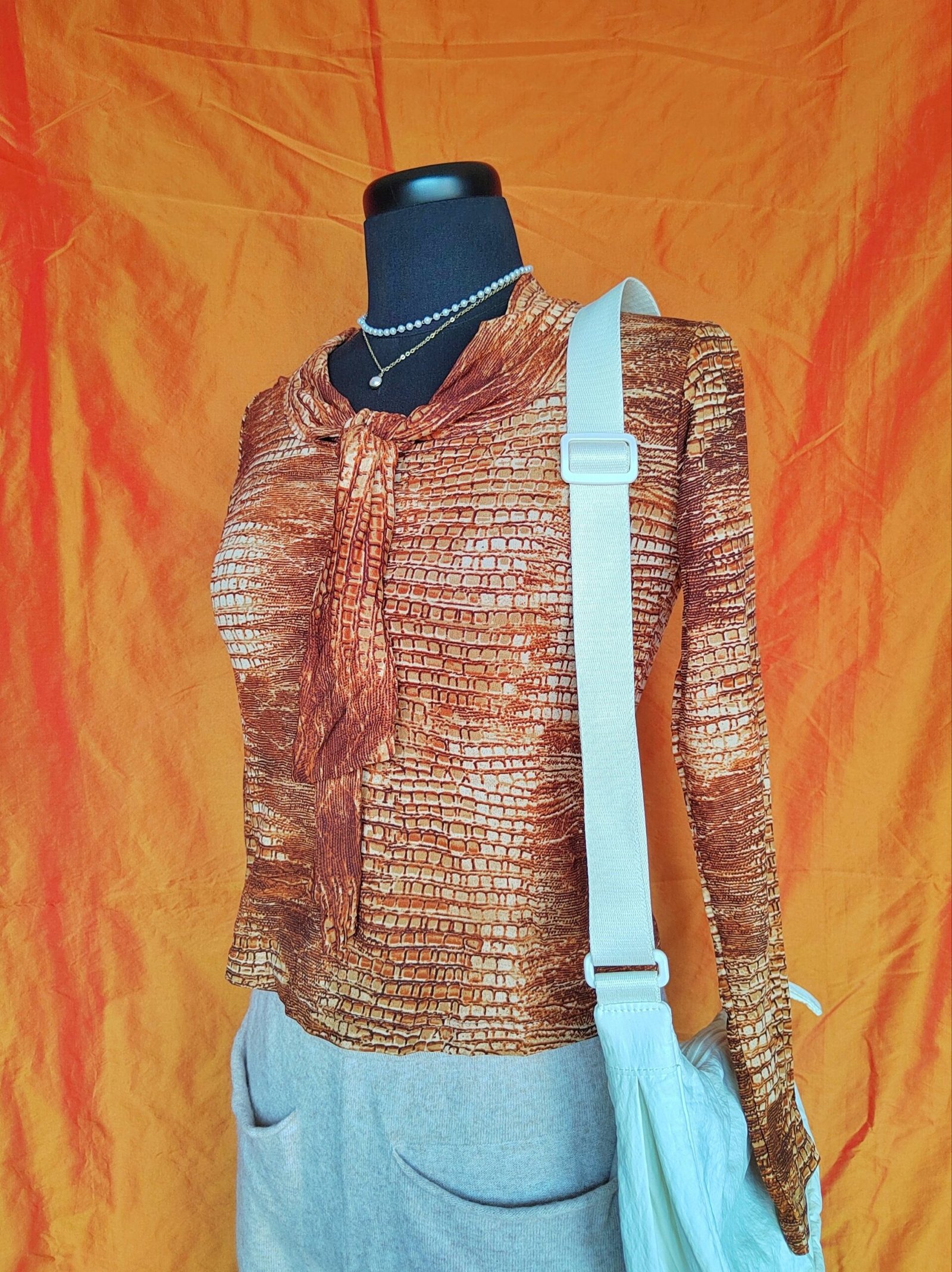 Top moulant imprimé crocodile - T36/38