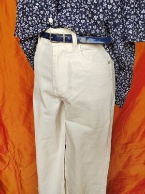 Jean blanc jambes larges - T34/36