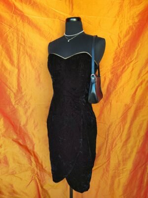 Robe bustier en velours - T34/36