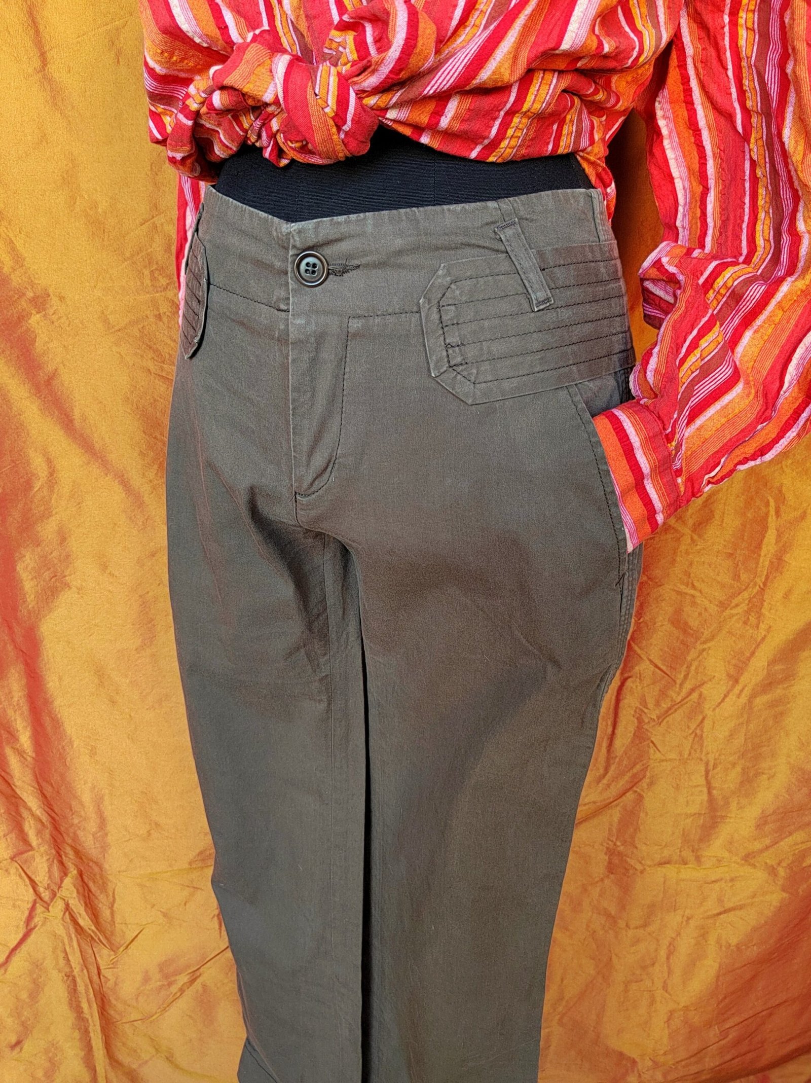 Pantalon en toile marron - T36