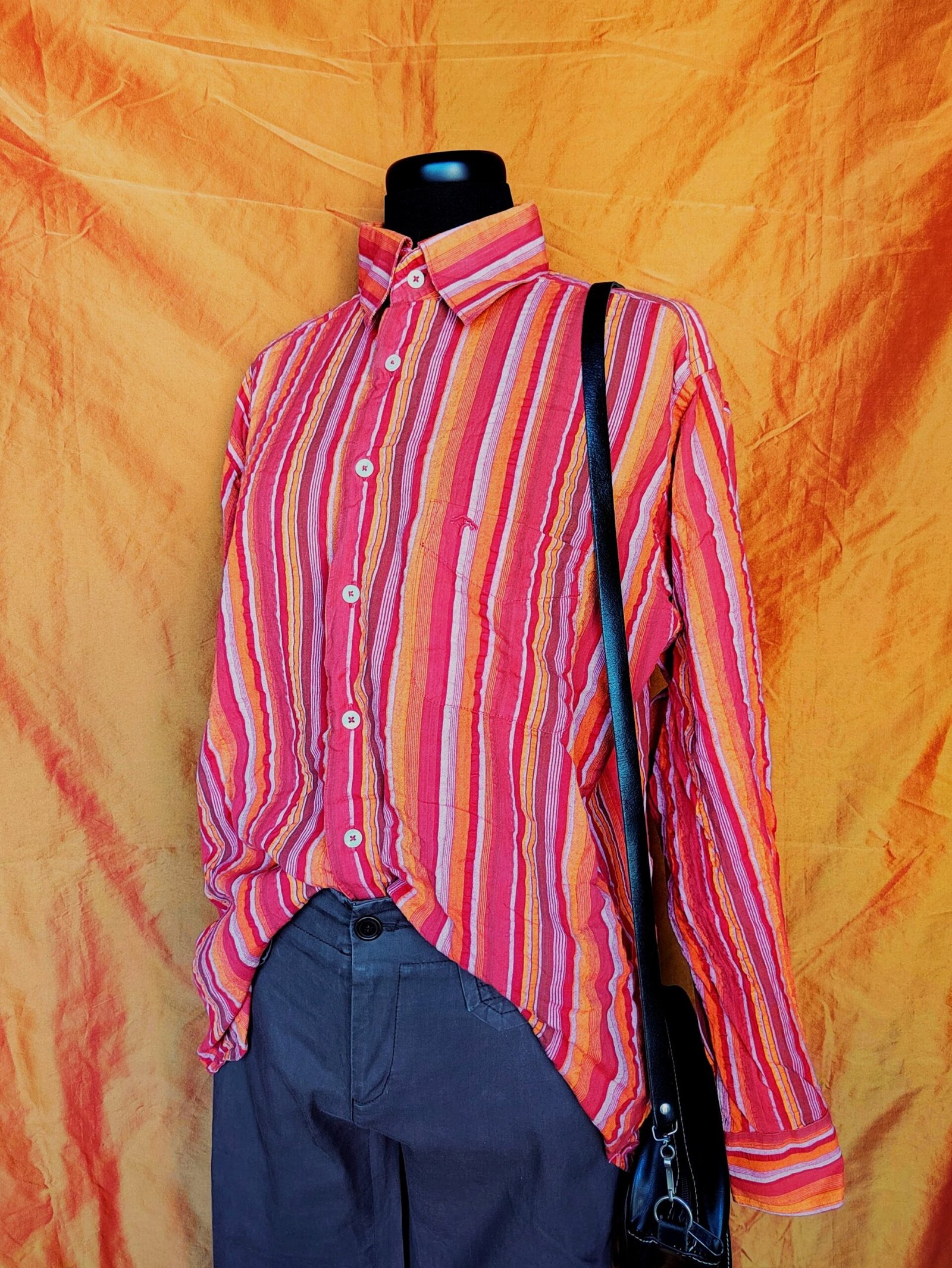 Chemise à rayures rouge et orange - T40/42