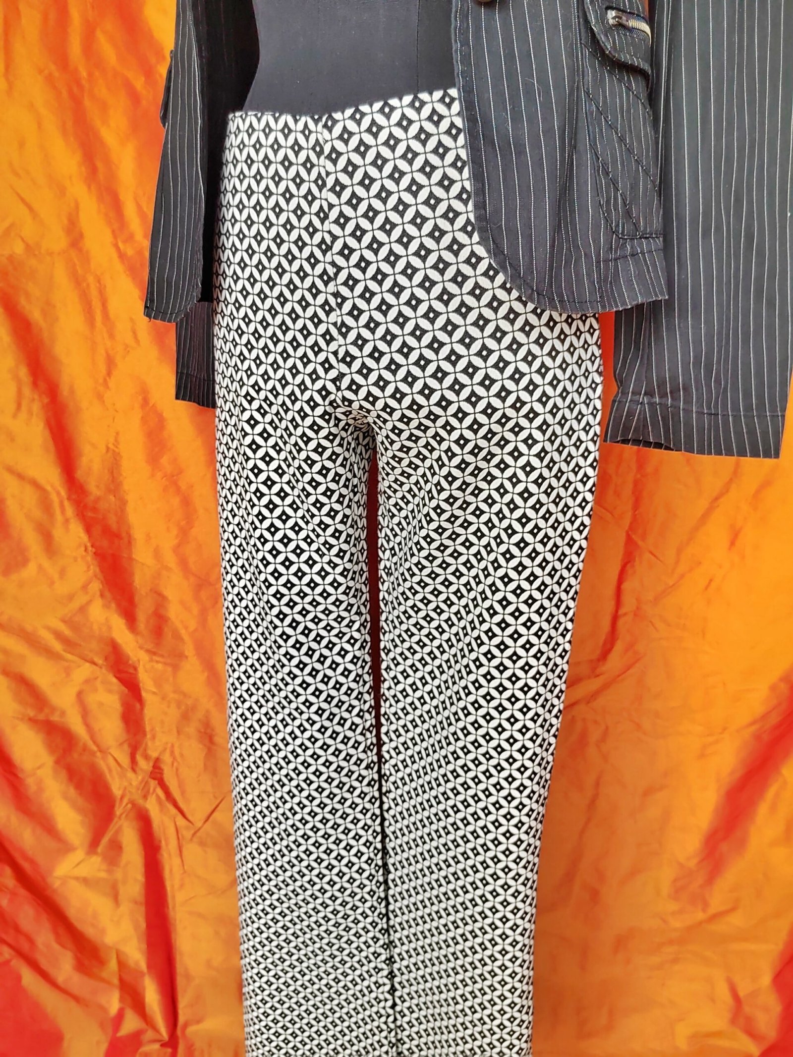 Pantalon à motif noir et blanc - T38/40
