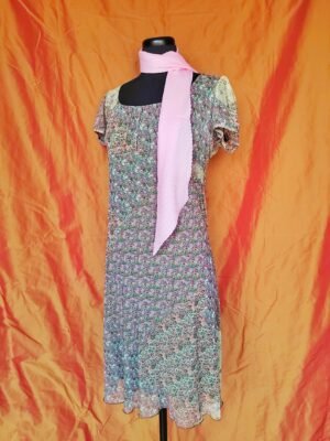 Robe kaki à fleurs - T38/40