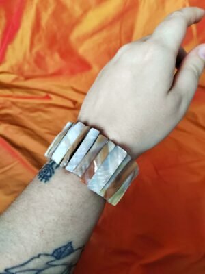 Bracelet en nacre crème