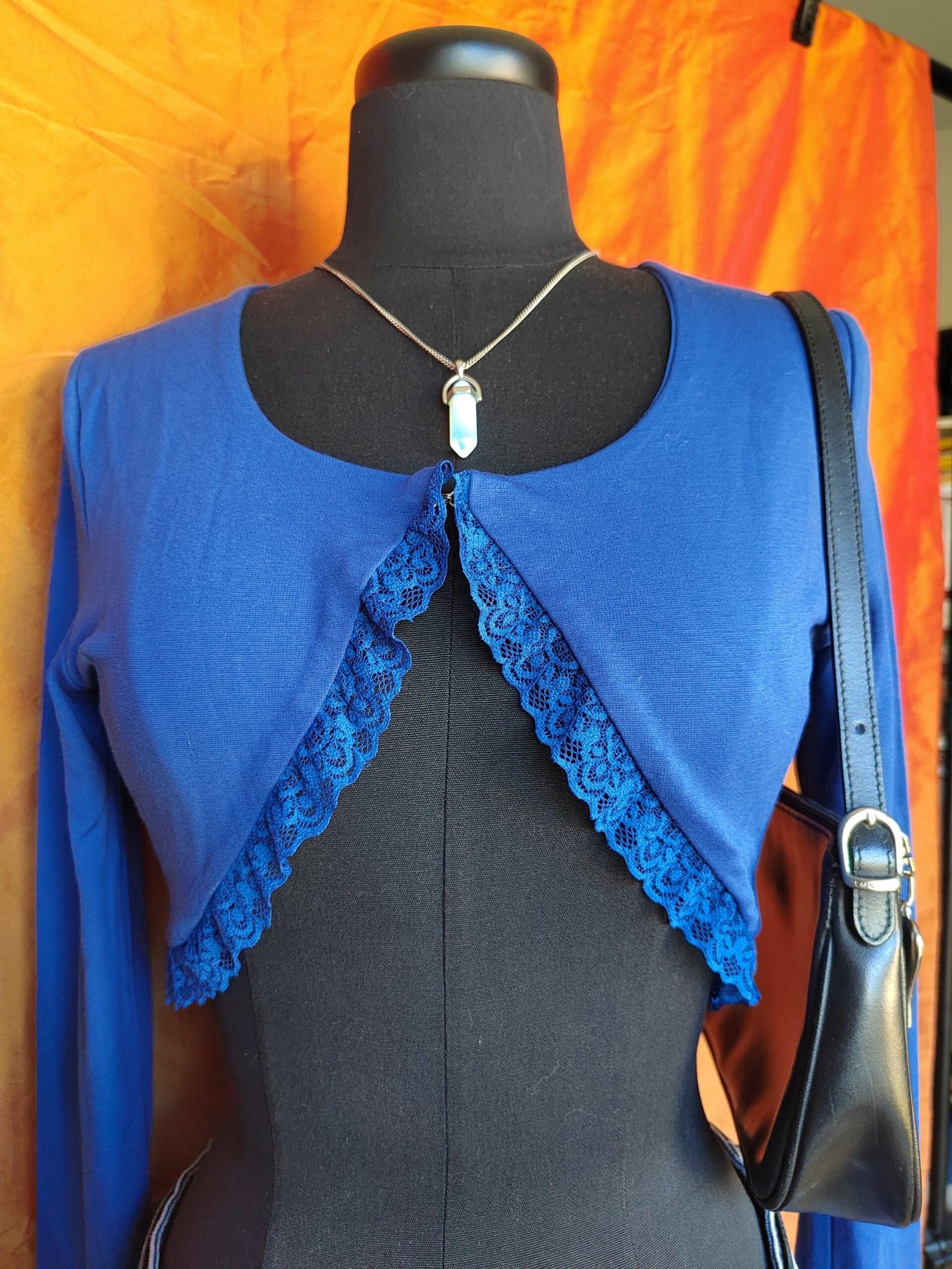 Boléro bleu à dentelle - T36 – Image 7