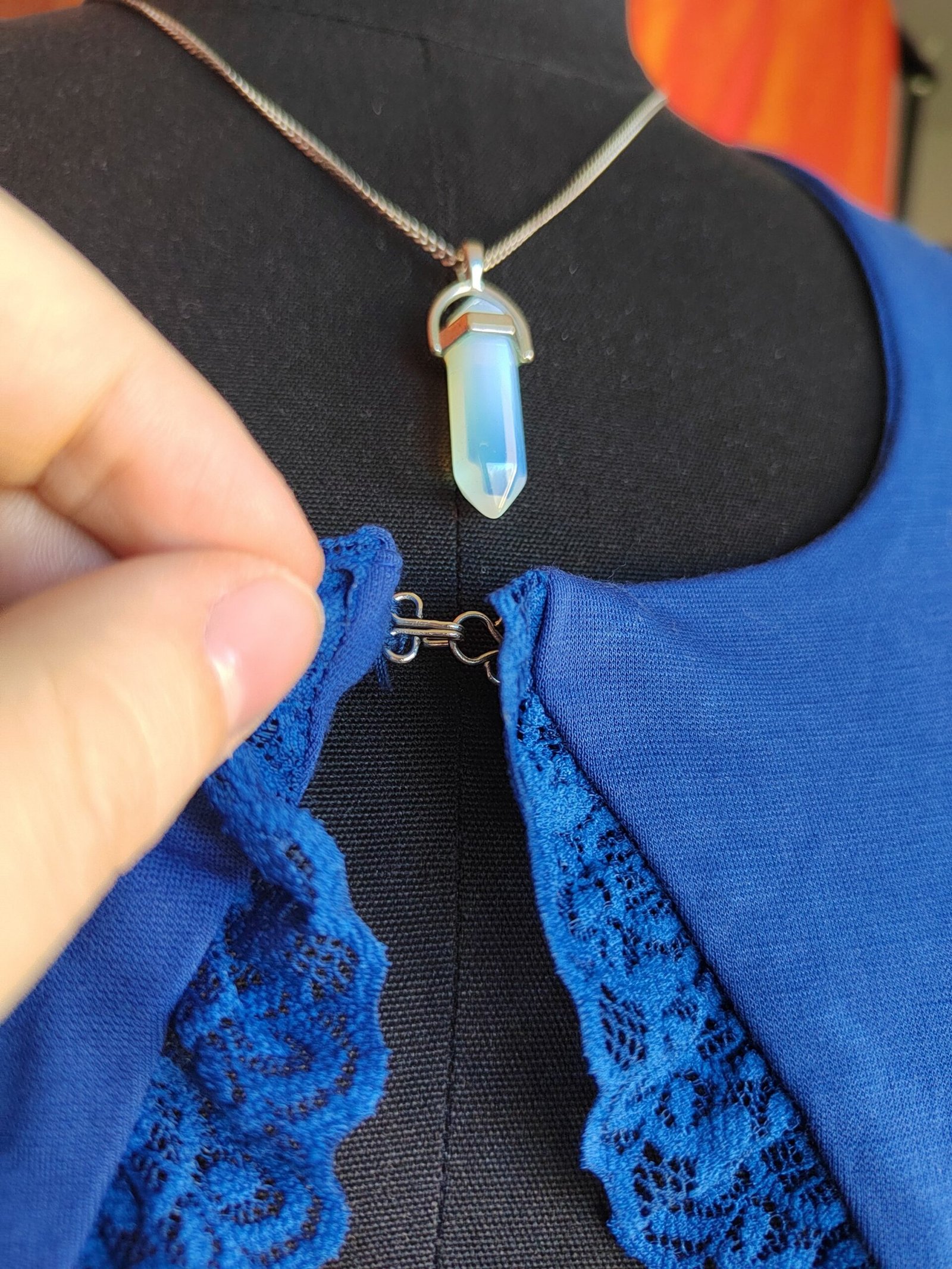 Boléro bleu à dentelle - T36 – Image 6