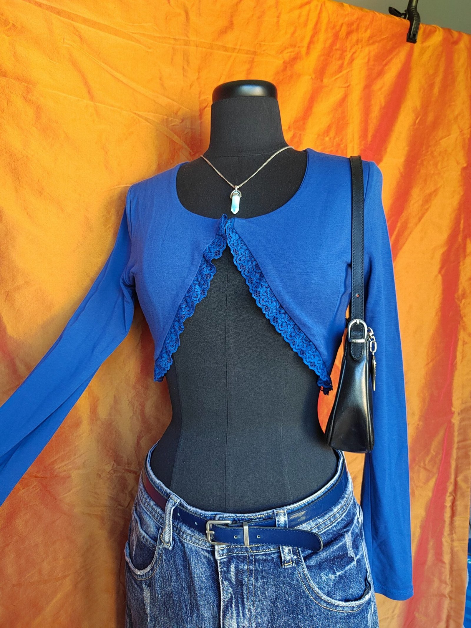 Boléro bleu à dentelle - T36 – Image 5