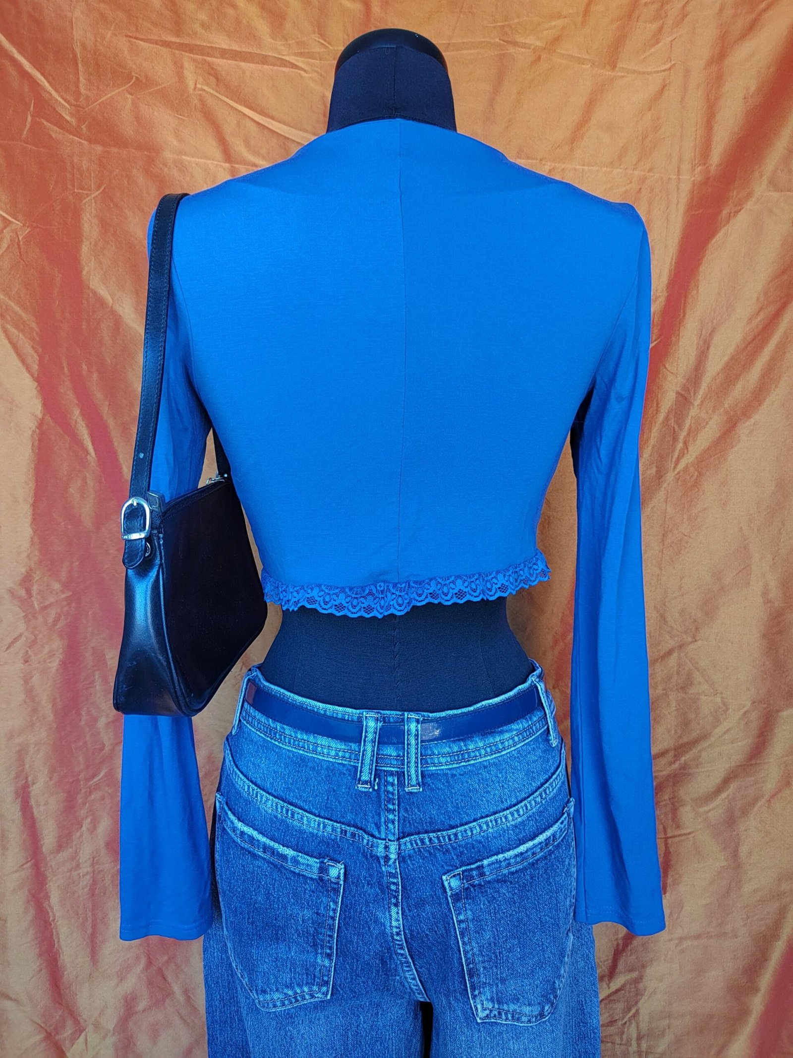 Boléro bleu à dentelle - T36 – Image 4