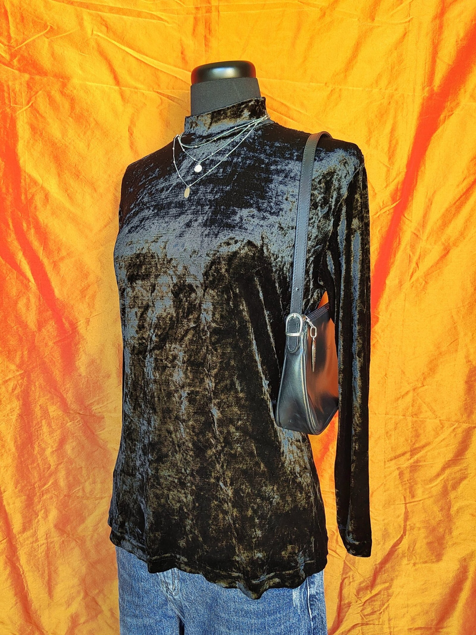 Top en velours noir - T40