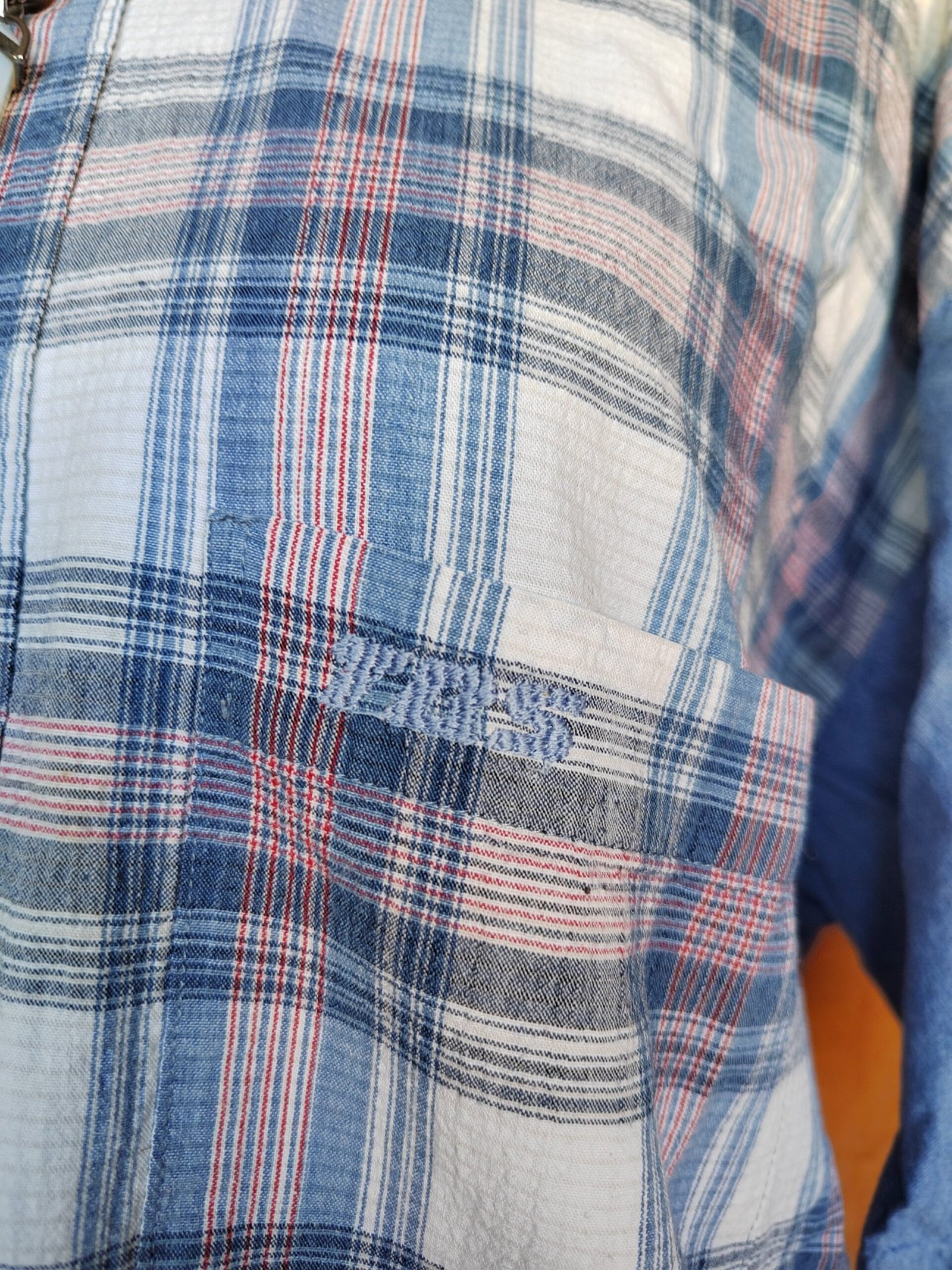 Chemise jean et carreaux - T44 – Image 5