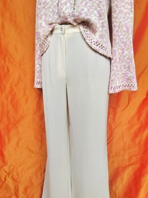 Pantalon tailleur crème - T40