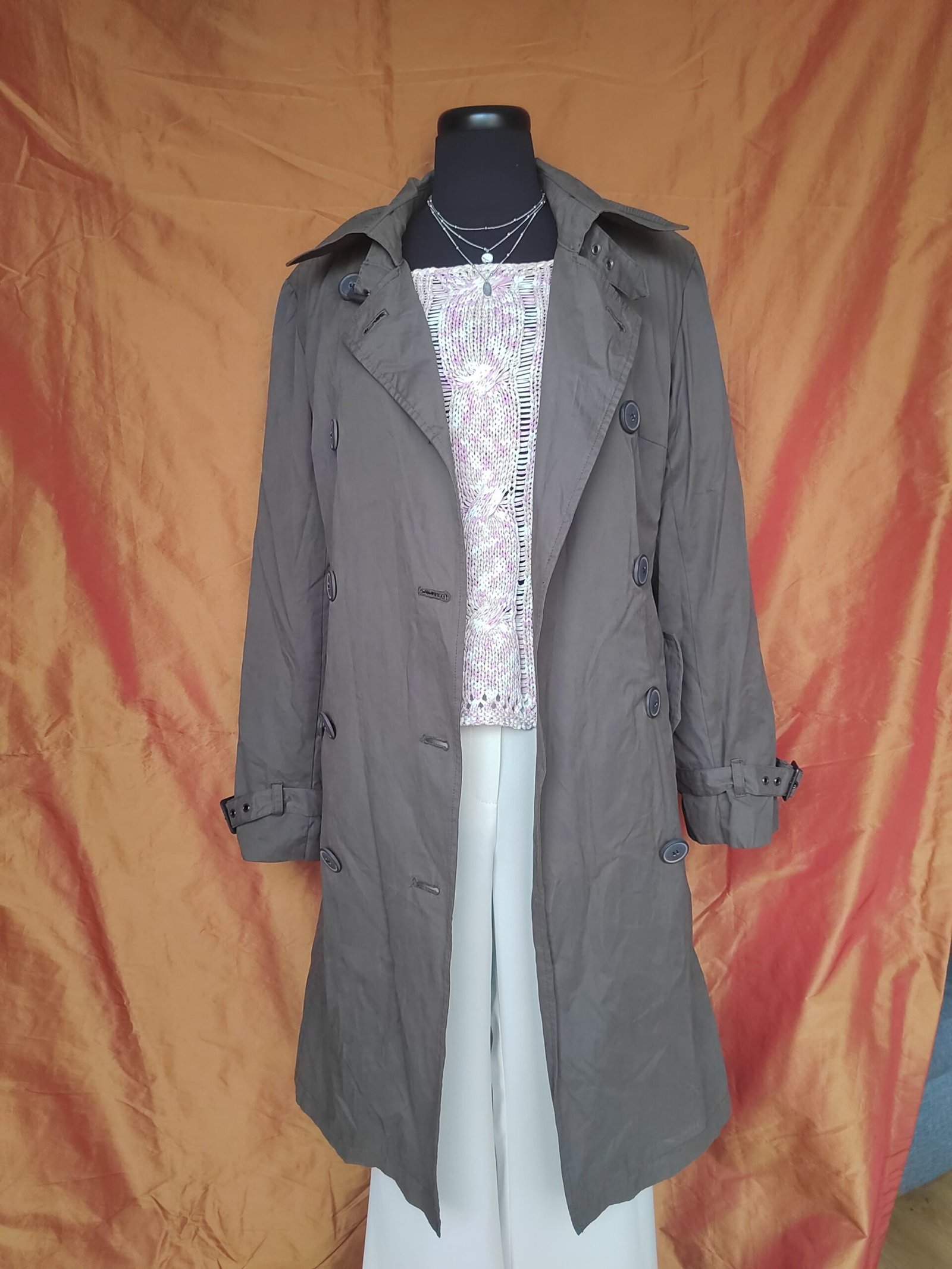 Trench long taupe - T40 – Image 11