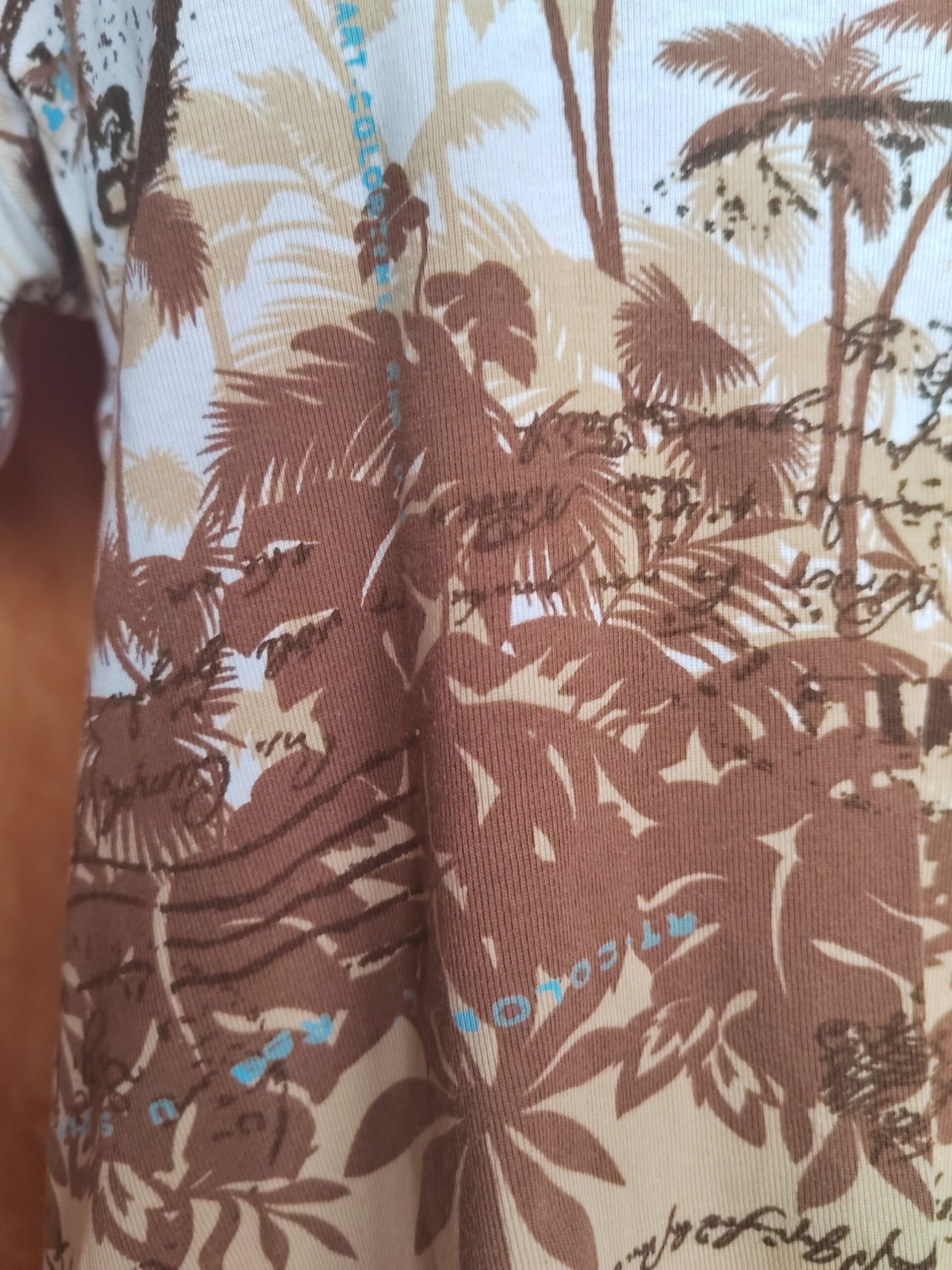 T-shirt marron et blanc motif îles - T40/42 – Image 4