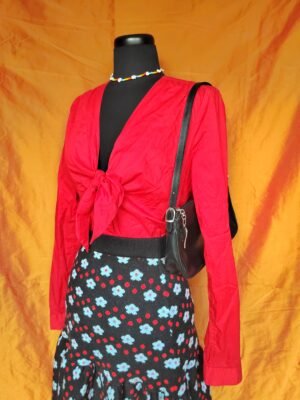 Chemisier rouge à nouer - T36/38