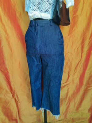 Pantacourt en jean bleu foncé droit - T36