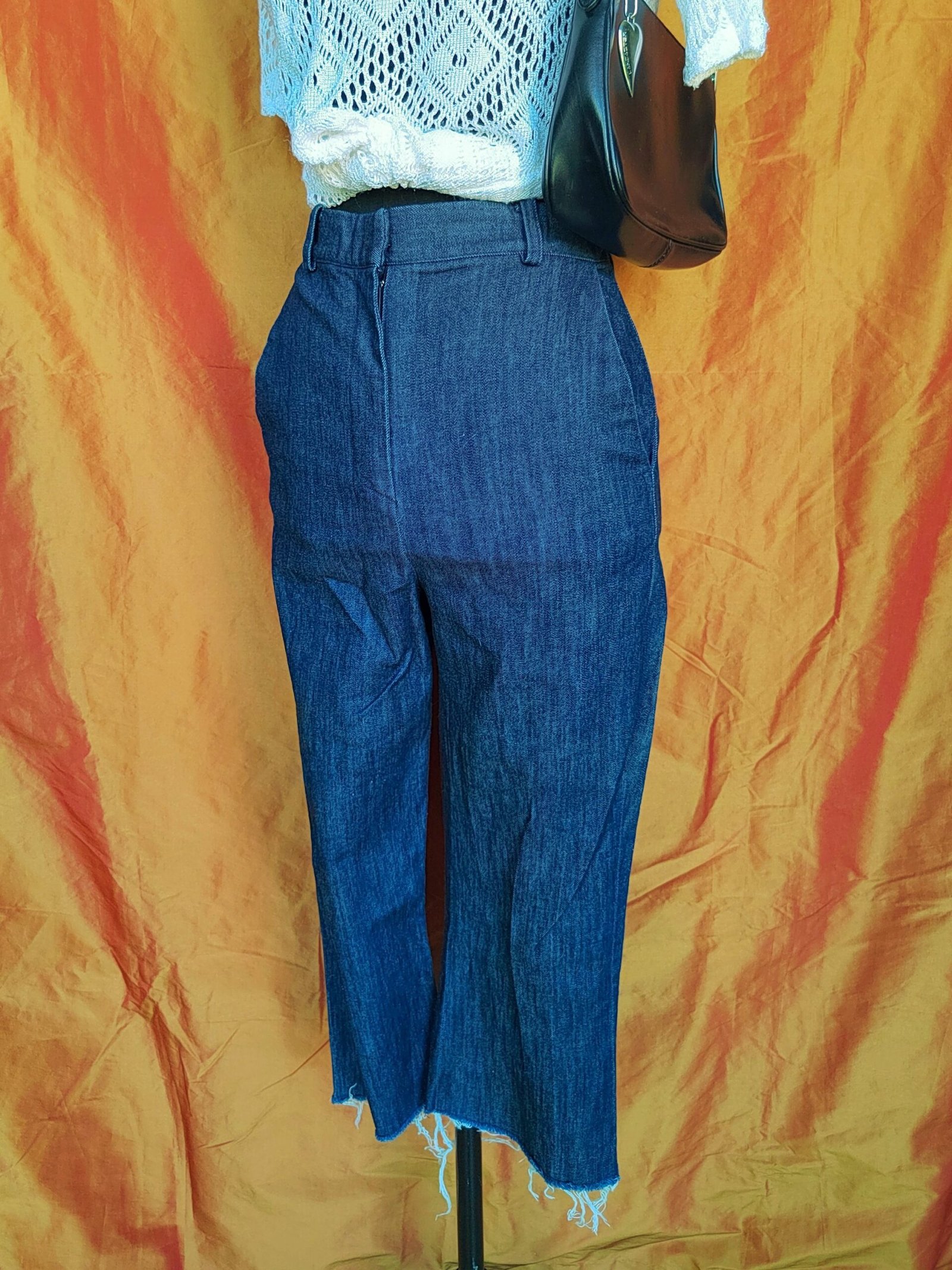 Pantacourt en jean bleu foncé droit - T36