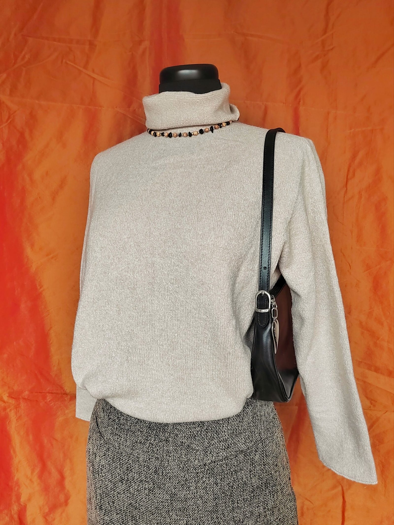 Pull col roulé beige oversize - T38/40