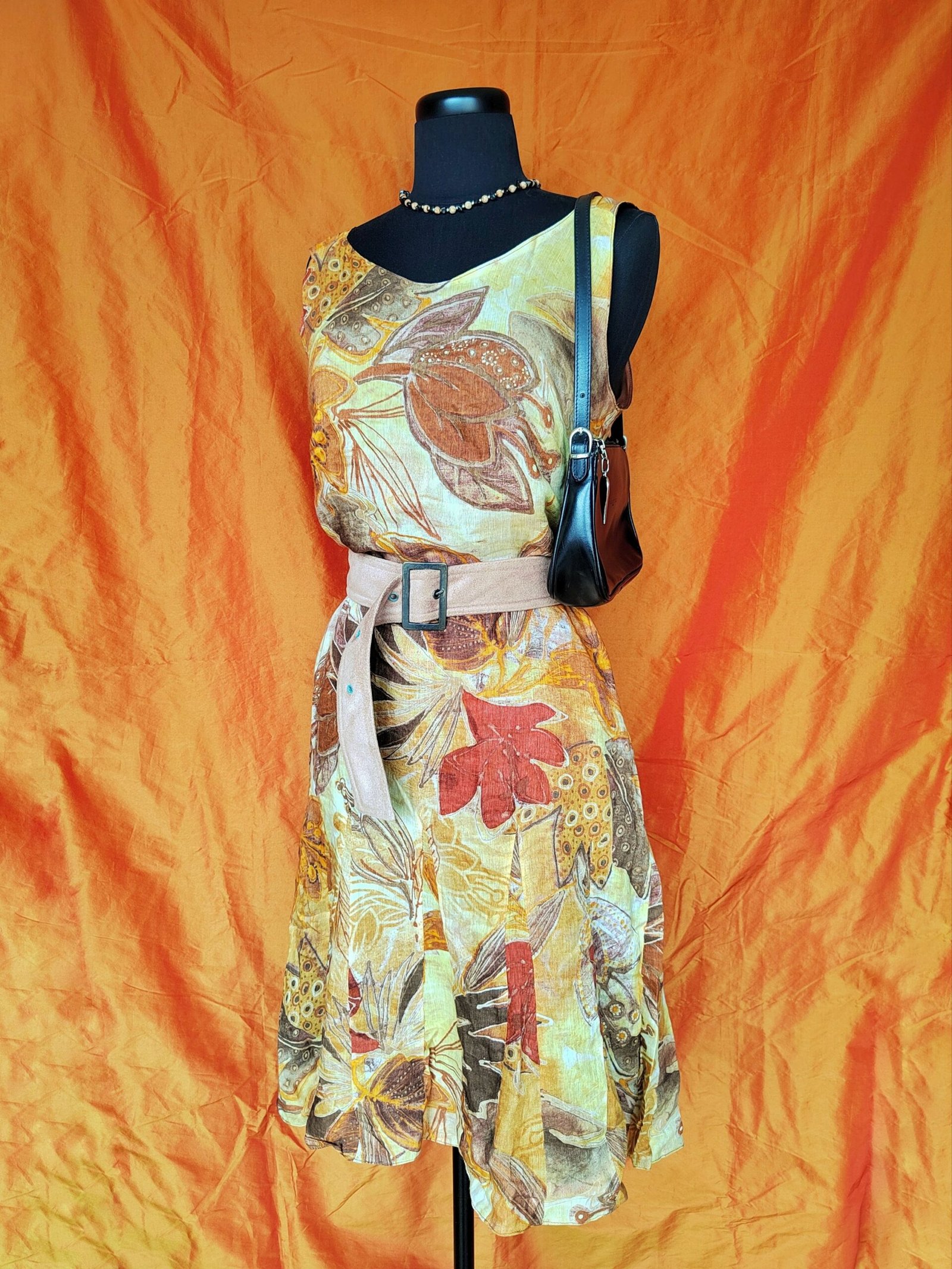 Robe à motifs marron - T38/40