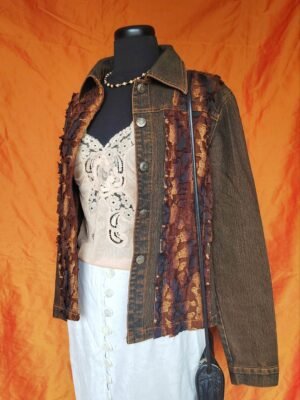 Veste jean bi-matière - T38/40