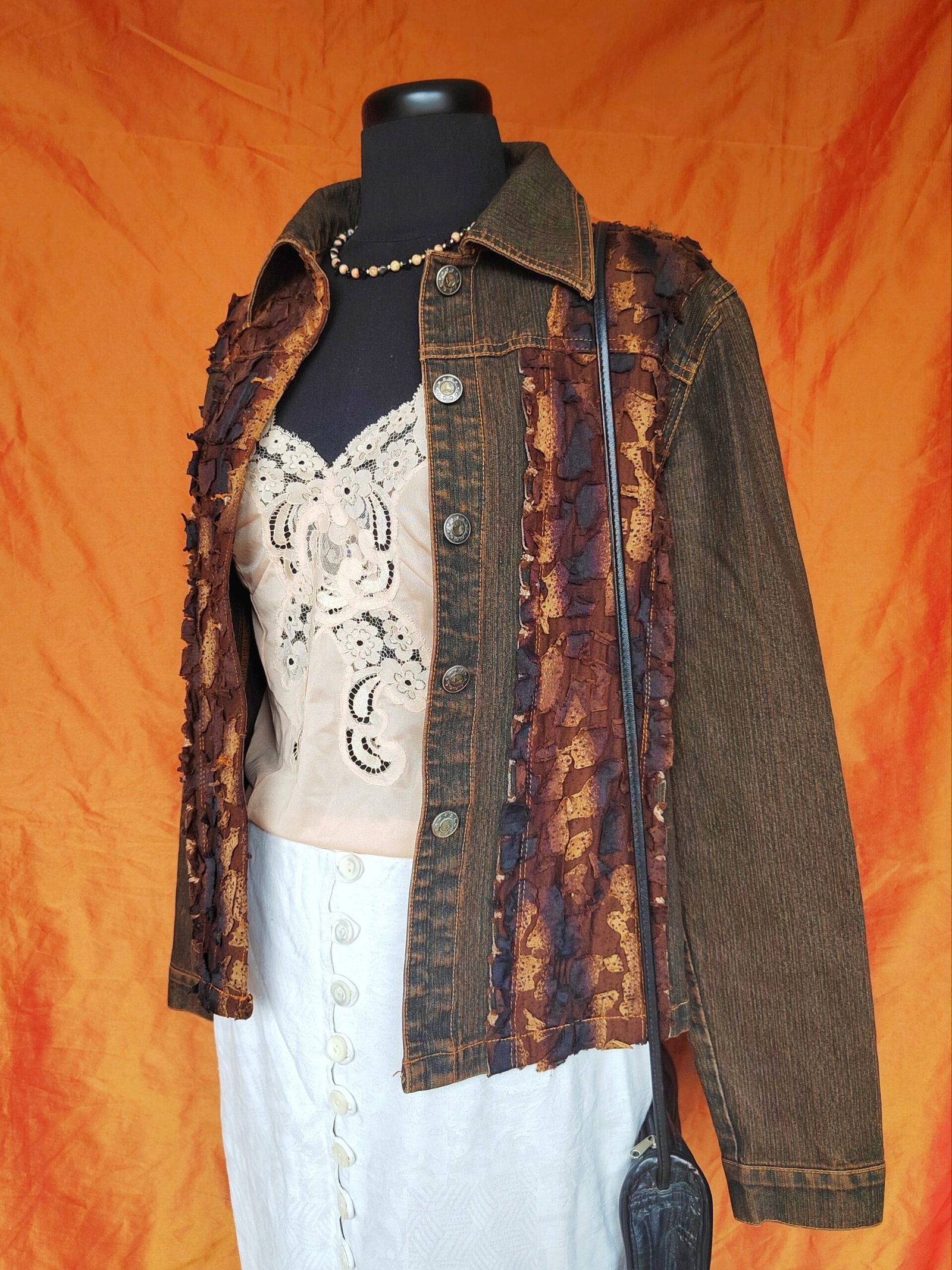 Veste jean bi-matière - T38/40