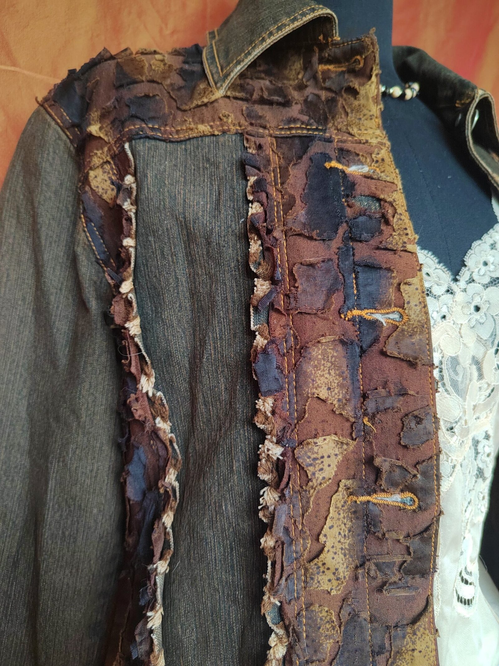 Veste jean bi-matière - T38/40 – Image 4