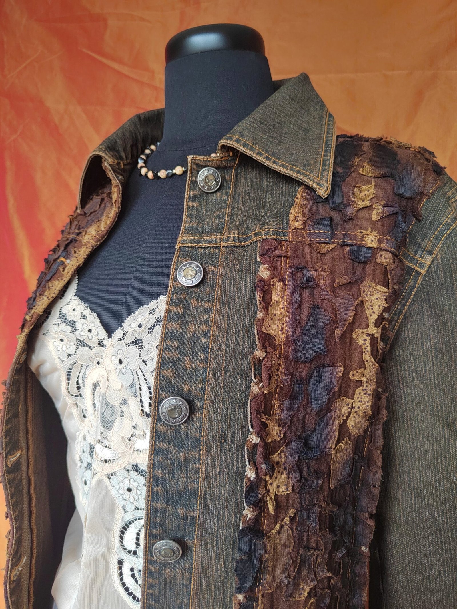Veste jean bi-matière - T38/40 – Image 2