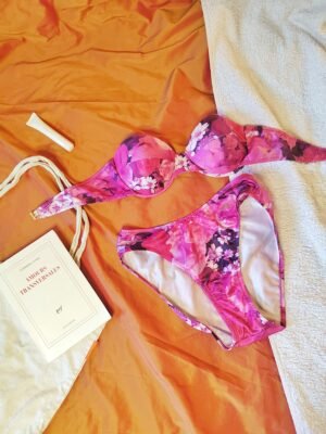 Maillot de bain bustier rose - T38