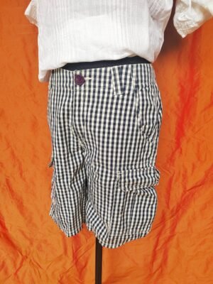 Bermuda vichy marine et beige - T38