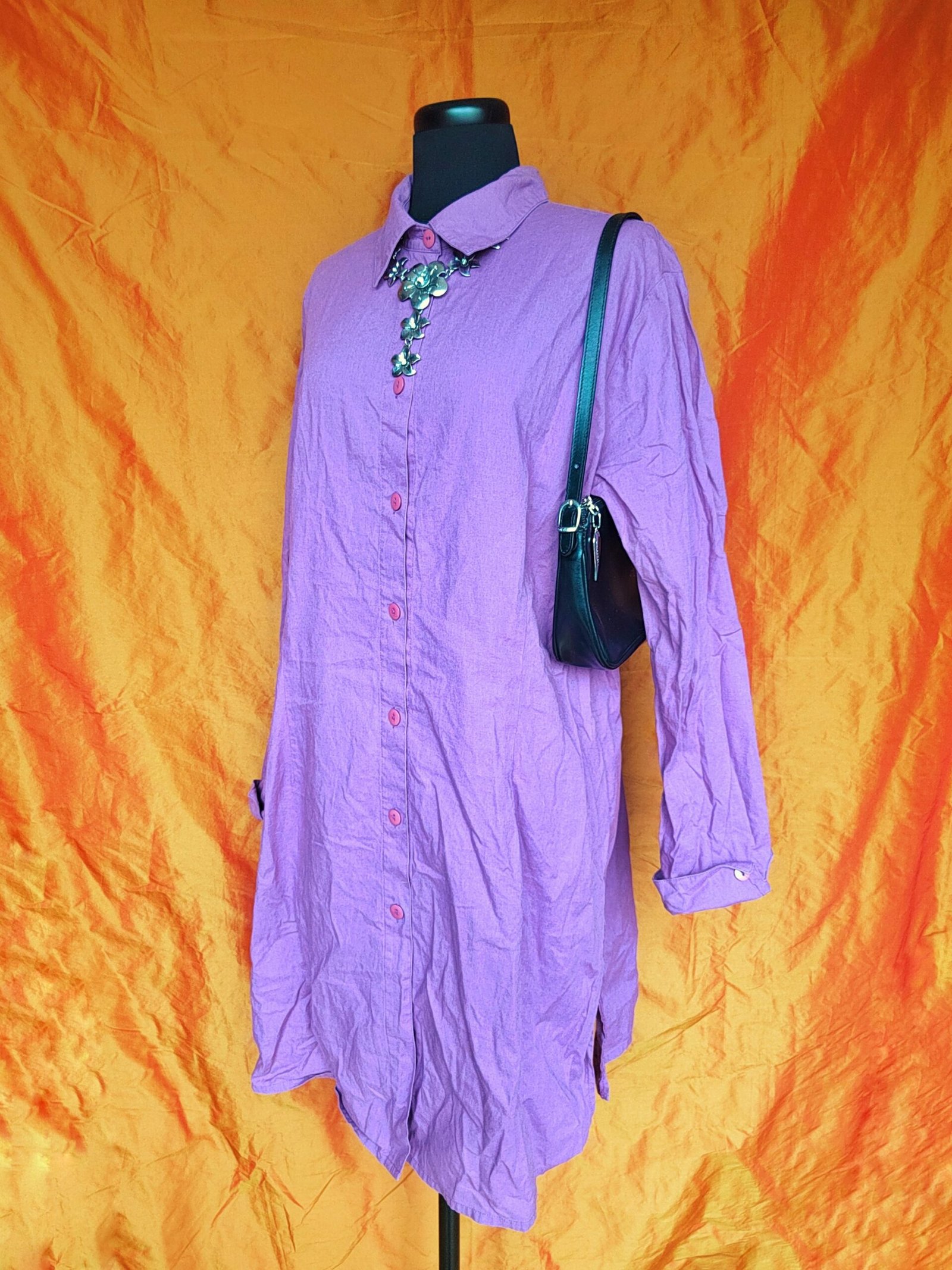 Robe-chemise violette - T50