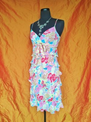 Robe à volants colorée - T38