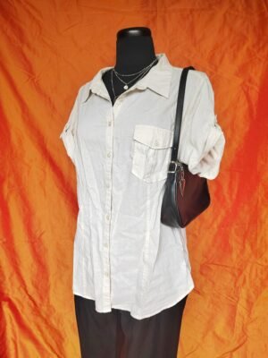 Chemise beige manches courtes - T44