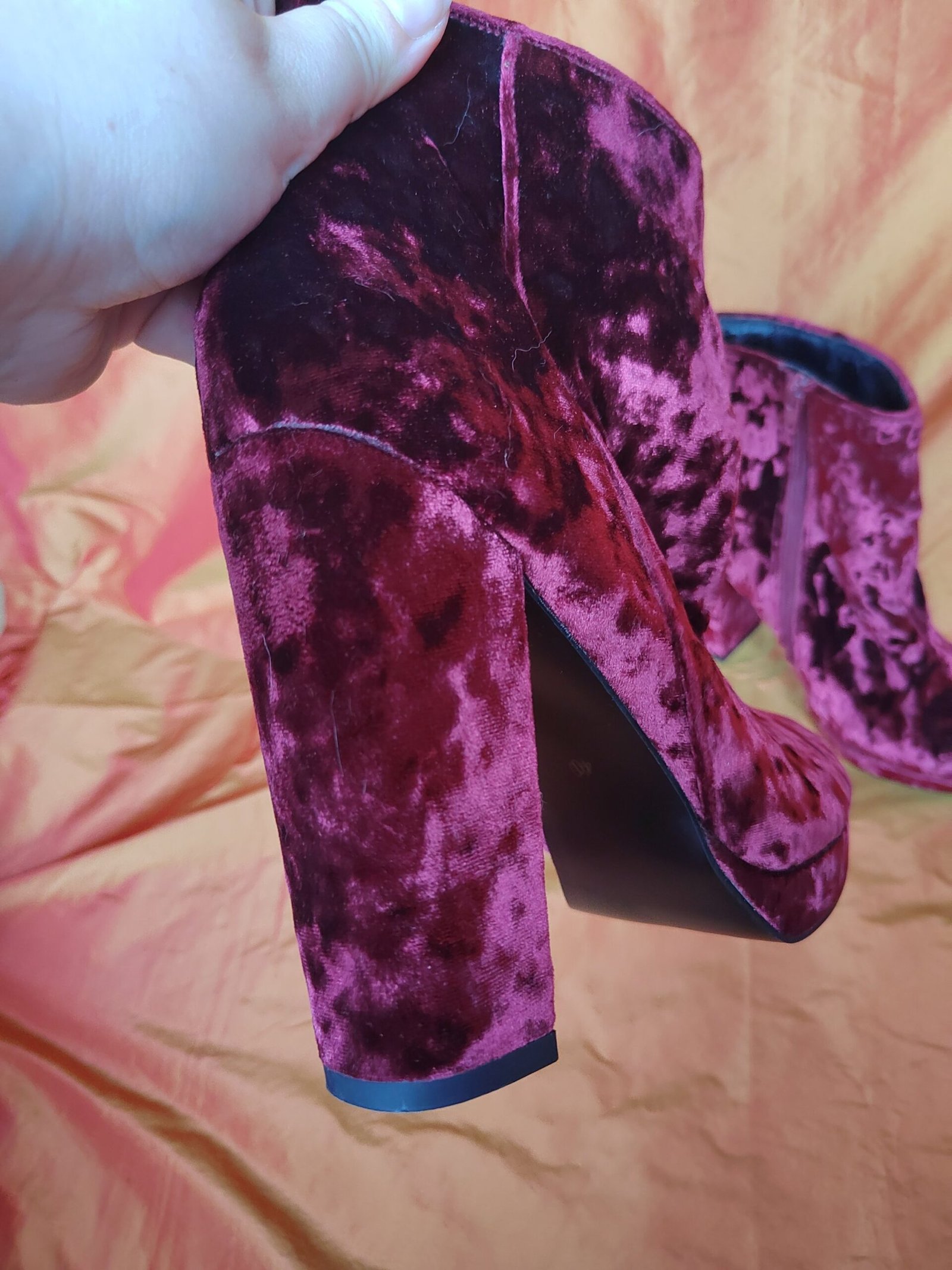 Bottines en velours prune - T40 – Image 3