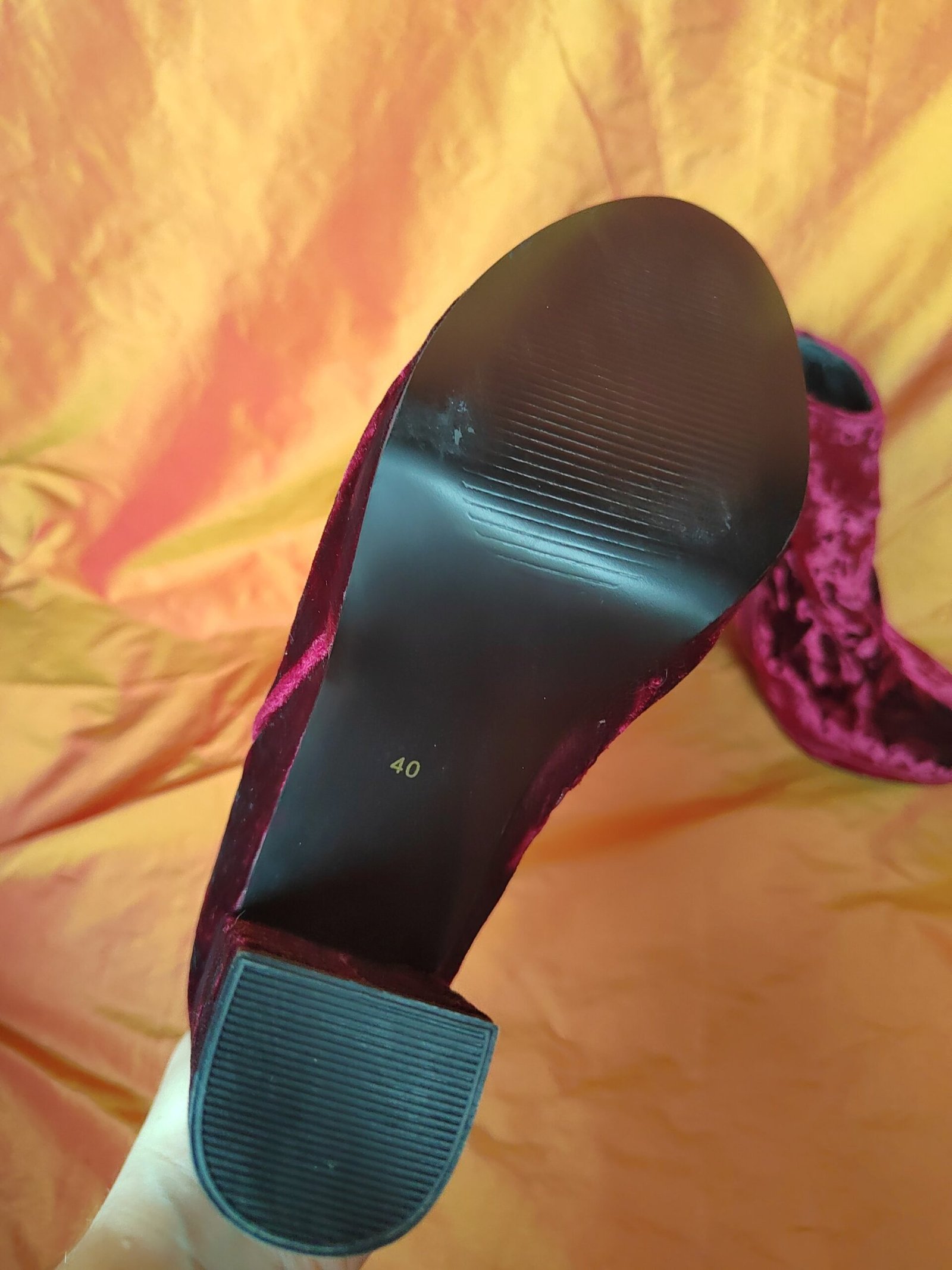 Bottines en velours prune - T40 – Image 7