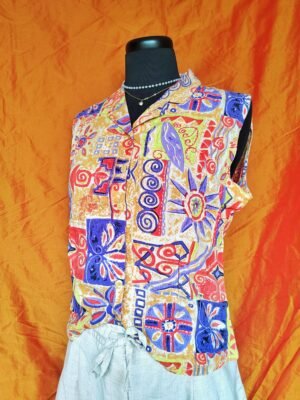 Chemisier à motifs 90's - T38/40