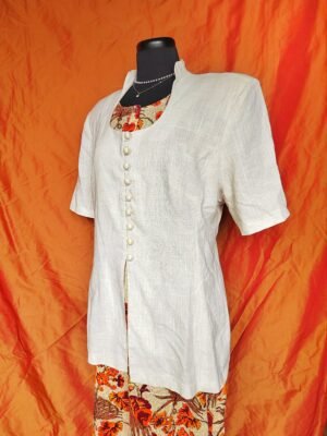 Blouse tailleur crème élégante - T44/46