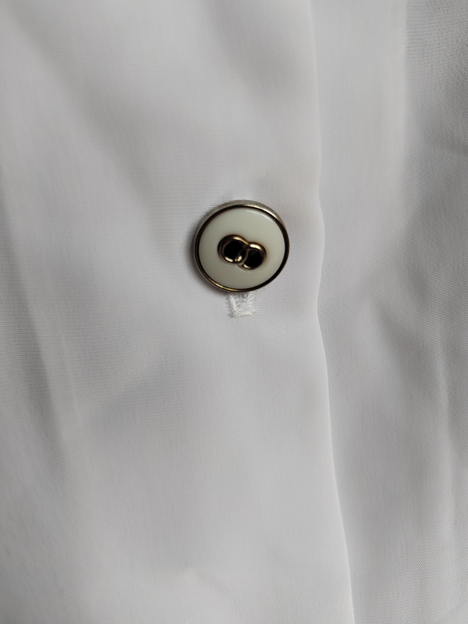 Chemise blanche broderie bleu marine - T46/48 – Image 5